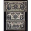Image 1 : Lot of 3 Canadian Chartered Bank Notes