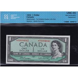 Bank of Canada $1, 1954