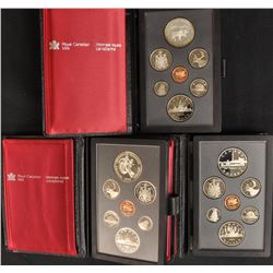 Canada Prestige Double Dollar Mint Coin Sets - Lot of 3