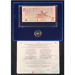 1996 $2 Proof Coin and BRX Replacement Note Set
