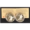 Image 2 : 2x 1988 Calgary Sterling Silver Olympic Coins