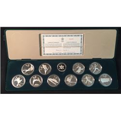 1988 Canadian Olympic $20 Silver Set of Ten Coins