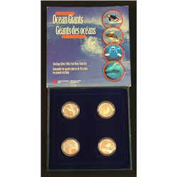 RCM - 4 Coin Set 925 Silver 50 Cent Coins 1998 Ocean Giants'