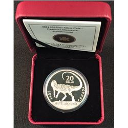 2014 - RCM $20.00 .9999 Fine Silver Scutellosaurus 'Dinosaur' Coin