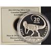 Image 2 : 2014 - RCM $20.00 .9999 Fine Silver Scutellosaurus 'Dinosaur' Coin