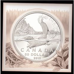 2015 $50 Beaver ($50 for $50 Series) Silver Coin