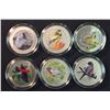 Image 2 : Coloured Birds of Canada 25-Cent Coins - Lot of Six