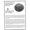 Image 1 : Ancient Mauryan Silver Drachm 272-232 B.C.