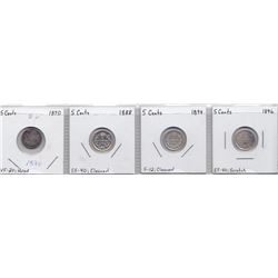 Canadian Silver Five Cent Lot
