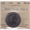 Image 1 : 1982 Fifty Cents - Small Beads