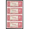 Image 1 : 1962 Bolivia 100 Pesos Sheet of Four Notes