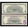 Image 2 : Lot of Two USA $5 Replacement Notes