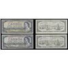 Image 1 : Bank of Canada $20, 1954 Lot of Two Notes. Modified Portrait and Devil's Face