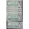 Image 1 : Lot of Seven Bank of Canada $1 Notes