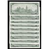 Image 2 : Bank of Canada $1, 1967 - Lot of 9 Consecutive Replacement Notes