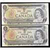 Image 1 : Bank of Canada $1, 1973 - Lot of Two Replacement Notes