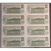 Image 2 : Bank of Canada $1, 1973 - Uncut sheet of 8 Replacement Notes