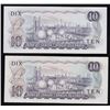 Image 2 : Bank of Canada $10, 1971 - Lot of Two