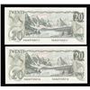 Image 2 : Bank of Canada $20, 1979 - Lot of Two Notes