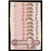 Image 2 : Bank of Canada $2, 1986 -  Lot of 10 Consecutive Replacement Notes