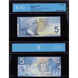 Bank of Canada $5, 2004