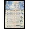 Image 1 : Bank of Canada Banknote lot with Radar