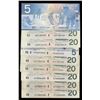 Image 1 : Bank of Canada Banknote lot with Radar