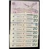Image 1 : Bank of Canada Banknote lot with Radar