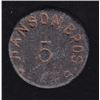 Image 1 : Hanson Brothers New Brunswick 5 Cent Token