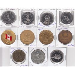 Lot of 11 Trade Dollars and Medals