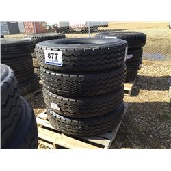 (4) MICHELIN 11R24.5 RECAP TIRES