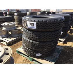 (4) MICHELIN 11R24.5 RECAP TIRES