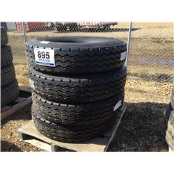 (4) BRIDGESTONE 11R24.5 RECAP TIRES