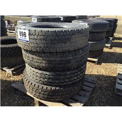 (4) 11R24.5 TIRES