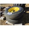 Image 1 : (2) 11.25-24 IN. COMBINE TIRES ON JD RIMS