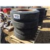 Image 1 : (4) MICHELIN 11R22.5 TRAILER TIRES & RIMS