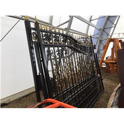 20' H/D BI-PARTING WROUGHT IRON DRIVEWAY GATES