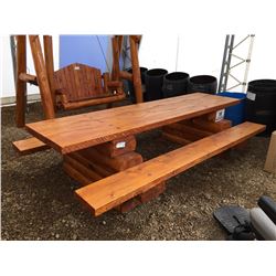 LOG 10' PICNIC TABLE