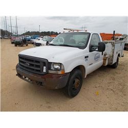 2004 FORD F350 SERVICE TRUCK, S/N 1FDWF36P64EB00493, POWERSTROKE DIESEL ENG, AUTO TRANS, READING SER