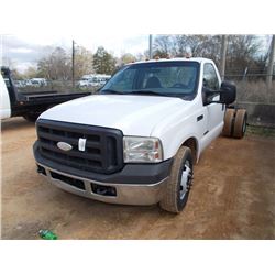 2007 FORD F350 CAB & CHASSIS, S/N 1FDWF36P27EB15917, POWERSTROKE DIESEL ENG, AUTO TRANS, ODOMETER RE