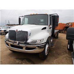 2011 INTERNATIONAL 4400 MAX FORCE DT S/A FLATBED TRUCK, S/N 1HTMKAAN4BH320005, INTL DIESEL ENG, 6 SP