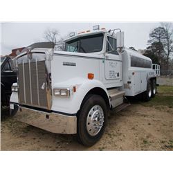 1985 KENWORTH T/A FUEL TRUCK, S/N 1XKWDB9X7FS326972, 3406 CAT DIESEL ENG, 8LL TRANS, GENERAL F38 FUE