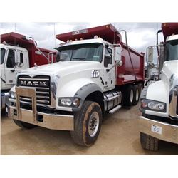 2016 MACK GU713 TRI-AXLE DUMP, S/N 1M2AX09C9GM025300, 425 HP MACK MP8 ENG, ALLISON 4500 RDS AUTO TRA