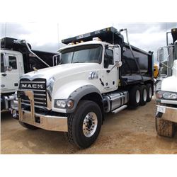 2016 MACK GU713 TRI-AXLE DUMP, S/N 1M2AX07C2GM025318, 445 HP MACK MP8 ENG, T310M MACK 10 SPD TRANS, 