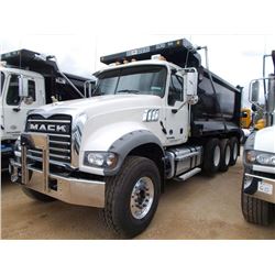 2016 MACK GU713 TRI-AXLE DUMP, S/N 1M2AX07C4GM025319, 445 HP MACK MP8 ENG, T310M MACK 10 SPD TRANS, 