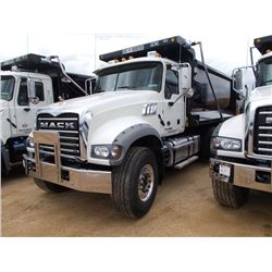 2016 MACK GU713 TRI-AXLE DUMP, S/N 1M2AX07C2GM025321, 445 HP MACK MP8 ENG, T310M MACK 10 SPD TRANS, 