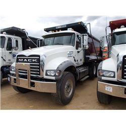 2016 MACK GU713 TRI-AXLE DUMP, S/N 1M2AX07CXGM025325, 445HP MACK MP8 ENG, T310M MACK 10 SPD TRANS, 4