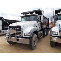 2016 MACK GU713 TRI-AXLE DUMP, S/N 1M2AX07C6GM025337, 445 HP MACK MP8 ENG, T310M MACK 10 SPD TRANS, 