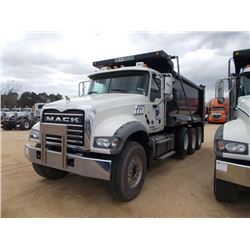 2016 MACK GU713 TRI-AXLE DUMP, S/N 1M2AX07C4GM025336, 445 HP MACK MP8 ENG, T310M MACK 10 SPD TRANS, 