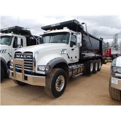 2016 MACK GRANITE TRI-AXLE DUMP, S/N 1M2AX07C5GM060354, 455 HP MACK MP8 ENG, T310M 10 SPD MACK TRANS
